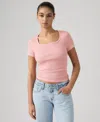 Levi's Essential Square Neck Tee In Pink