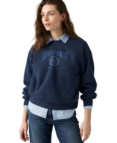 Levi's Women's Everyday Crewneck Sweatshirt In Blue