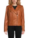 Levi's Classic Faux Leather Asymmetrical Moto Jacket In Camel