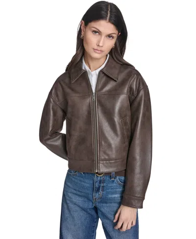 Levi's Women's Faux Suede Relaxed Fit Zip Front Jacket In Multi