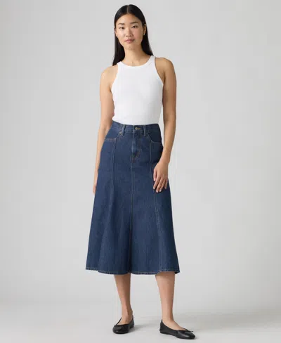 LEVI'S WOMEN'S FIT AND FLARE HIGH RISE SKIRT