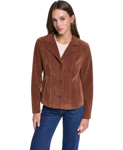 Levi's Women's Fitted Faux Suede Blazer In Maple