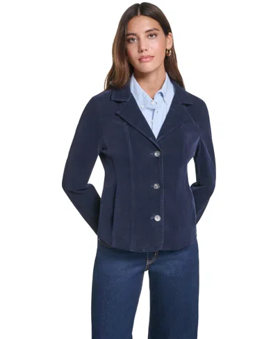 Levi's Women's Fitted Faux Suede Blazer In Navy