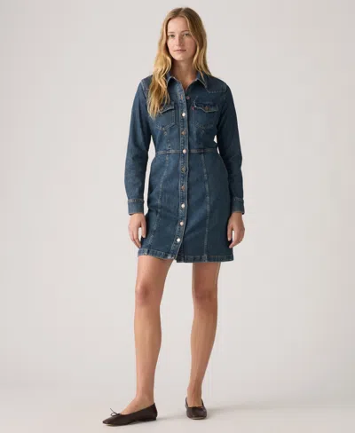 Levi's Women's Flynn Western Core Dress In Blue