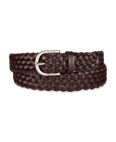 Levi's Women's Fully Adjustable Leather Braided Belt In Brown
