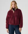 Levi's Women's Gemma Quarter-zip Sweatshirt In Burgundy