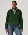Levi's Women's Gemma Quarter-zip Sweatshirt In Green