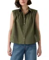 Levi's Women's Gracen Cotton Button-front Blouse In Green