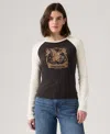 Levi's Women's Graphic Essential Raglan Long Sleeve Top In Multi
