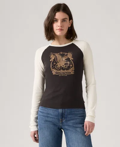 Levi's Women's Graphic Essential Raglan Long Sleeve Top In Multi