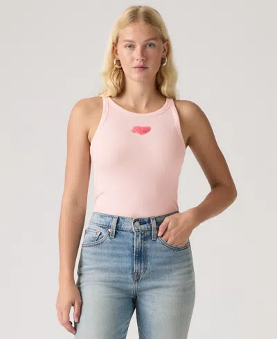 Levi's Women's Graphic Hayes Racer Sleeveless Tank Top In Pink