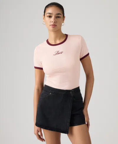 Levi's Women's Graphic Ringer Rickie T-shirt In Black