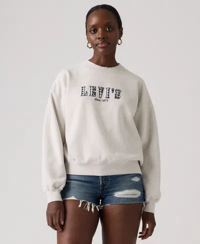 Levi's Women's Graphic Vintage Boxy Crewneck Sweatshirt In Gold