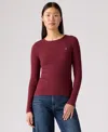 Levi's Women's Hayes Clara Strip Long Sleeve Top In Brown