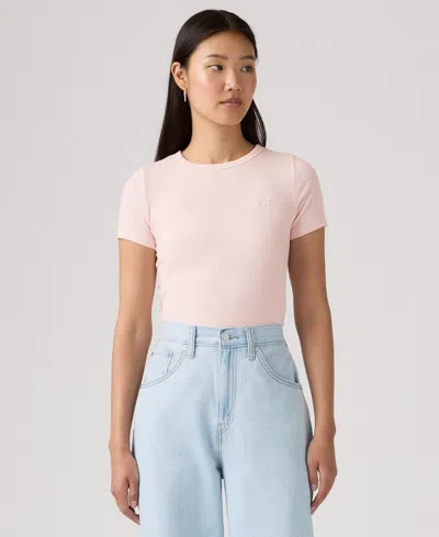 Levi's Women's Hayes Slim-fit Short-sleeve Crewneck T-shirt In Pink