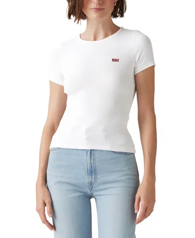Levi's Women's Hayes Slim-fit Short-sleeve Crewneck T-shirt In White