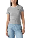 Levi's Women's Hayes Slim-fit Short-sleeve Crewneck Tee In Gray