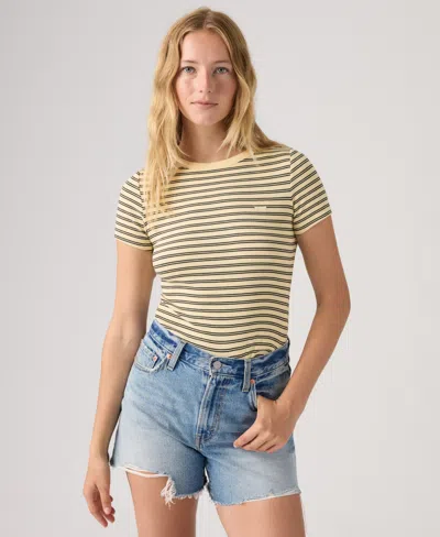 Levi's Women's Hayes Slim-fit Short-sleeve Crewneck T-shirt In Animal Print