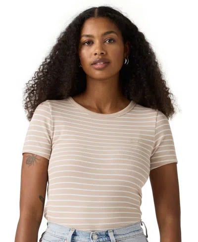 Levi's Women's Hayes Slim-fit Short-sleeve Crewneck T-shirt In Neutral