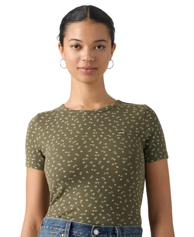 Levi's Women's Hayes Slim-fit Short-sleeve Crewneck T-shirt In Green