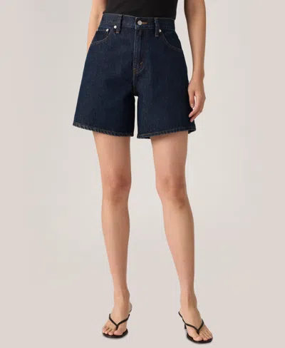 Levi's Women's High-rise Baggy Denim Shorts In Blue