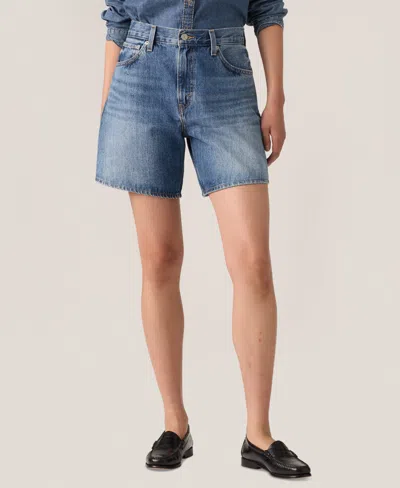 Levi's Women's High-rise Baggy Denim Shorts In Blue