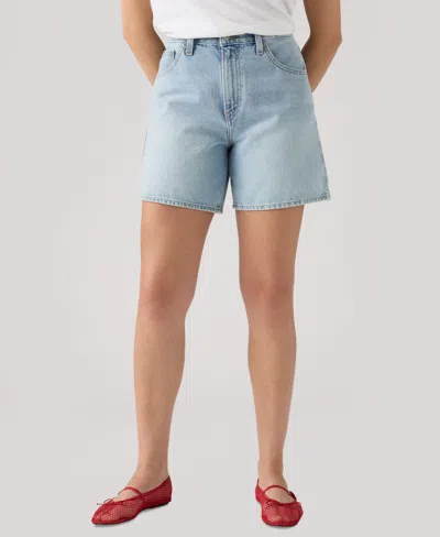 Levi's Women's High-rise Baggy Denim Shorts In Blue