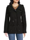 Levi's Women's Hooded Utility Jacket In Black