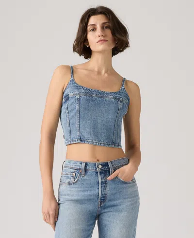 Levi's Women's Jadine Denim Cropped Camisole Tank Top
