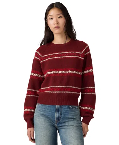 Levi's Women's Jolie Fair Isle Wool-blend Crewneck Sweater In Multi