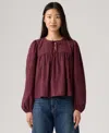 Levi's Women's Josephine Long Sleeve Top In Red