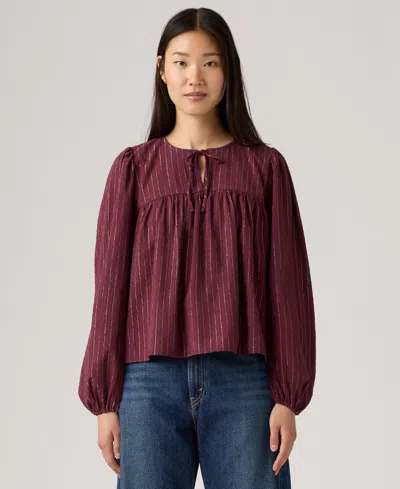 Levi's Women's Josephine Long Sleeve Top In Red