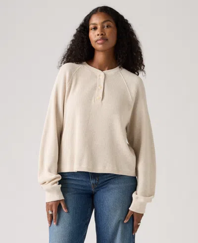 LEVI'S WOMEN'S LASSEN HENLEY LONG SLEEVE TOP