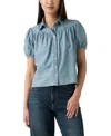 Levi's Lea Short-sleeve Slim Blouse In Blue