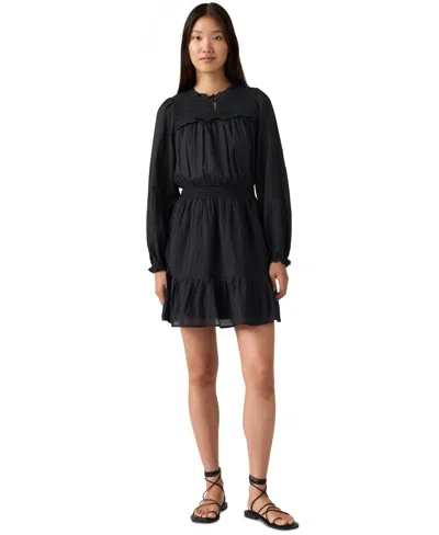 Levi's Women's Liora Long-sleeve Midi Dress In Black