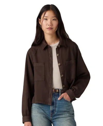 LEVI'S WOMEN'S LONG-SLEEVE UTILITY CROP TOP