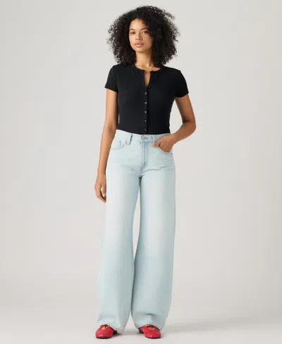 Levi's Women's Middy Balloon Mid Rise Denim Loose Jeans In Multi