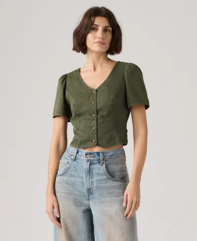 Levi's Moxie Slim Blouse In Green