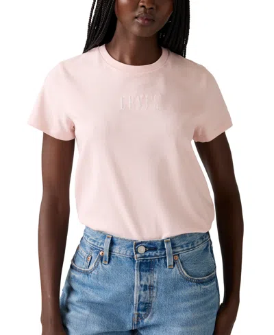Levi's Women's Perfect Graphic Logo Cotton T-shirt In Pink