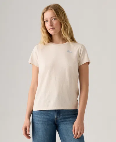 Levi's Women's Perfect Graphic Logo Cotton T-shirt In Gray