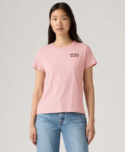 Levi's Women's Perfect Graphic Logo Cotton T-shirt In Pink