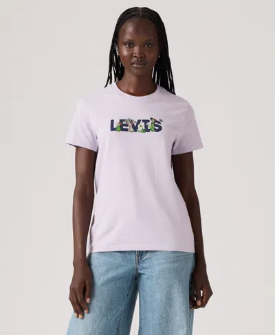 Levi's Women's Perfect Graphic Logo Cotton T-shirt In White