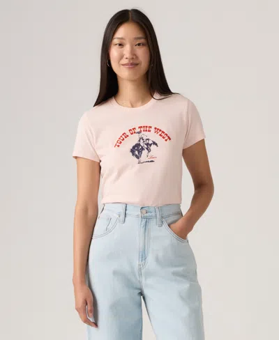 Levi's Women's Perfect Graphic Logo Cotton T-shirt In Pink