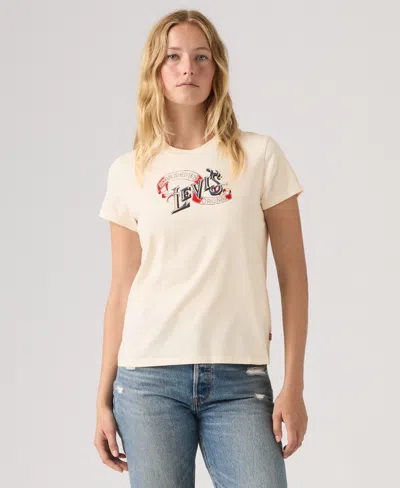 Levi's Women's Perfect Graphic Logo Cotton T-shirt In Neutral