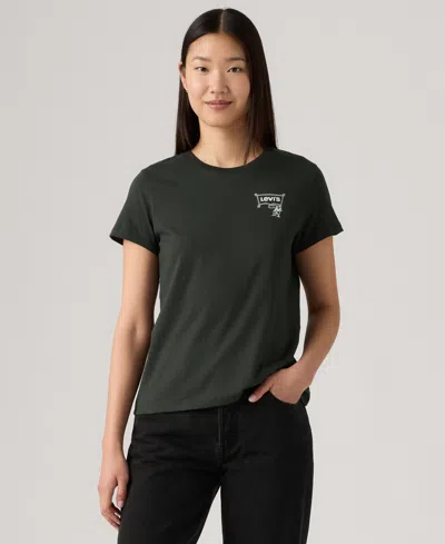 Levi's Women's Perfect Graphic Logo Cotton T-shirt In Black
