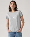 Levi's Women's Perfect Graphic Logo Cotton T-shirt In Gray