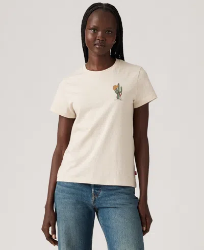 Levi's Women's Perfect Graphic Logo Cotton T-shirt In Neutral