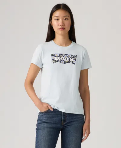 Levi's Women's Perfect Graphic Logo Cotton T-shirt In White
