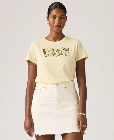 Levi's Women's Perfect Graphic Logo Cotton T-shirt In Yellow