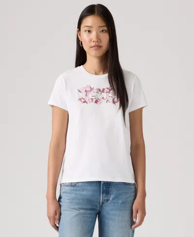 Levi's Women's Perfect Graphic Logo Cotton T-shirt In Brown